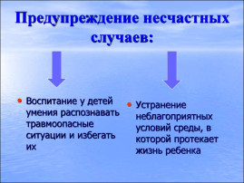 Профилактика несчастных случаев Профилактика несчастных случаев.